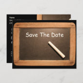 Rustikaler 65. Geburtstag Save the Date - Anpassba Ankündigungspostkarte (Vorne/Hinten)