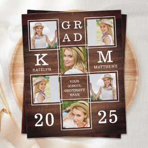 Rustikaler 6 Foto Collage Wood Budget Abschluss