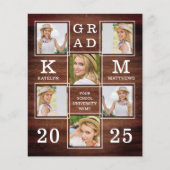 Rustikaler 6 Foto Collage Wood Budget Abschluss (Vorderseite)