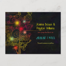 Rustikaler Abend Ehe in ländlichen Gebieten retten Ankündigungspostkarte