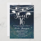 Rustikaler Abend Night Sky Mason Jar Lights SWEET  Einladung (Vorderseite)