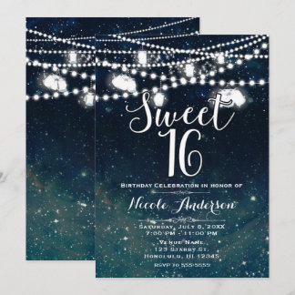 Rustikaler Abend Night Sky Mason Jar Lights SWEET Einladung