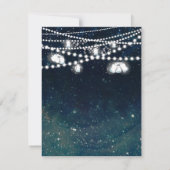 Rustikaler Abend Sky Mason Jar Lights Wedding RSVP Einladung (Rückseite)