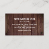 Rustikaler Abholztransporter Visitenkarte (Rückseite)