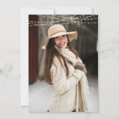 Rustikaler Abschluss 4 Foto Holzsaitenleuchten Einladung (Rückseite)