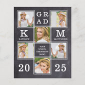 Rustikaler Abschluss 6 Foto Einladung (Vorderseite)