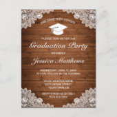 Rustikaler Abschluss aus Holz und Weißspitzen Postkarte (Vorderseite)