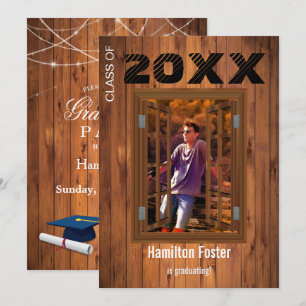 Rustikaler Abschluss Cherry String Lights Barn Woo Einladung