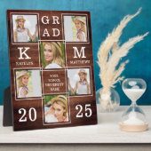 Rustikaler Abschluss Custom 6 Foto Graduate Wood Fotoplatte (Seite)