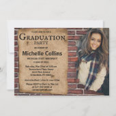 Rustikaler Abschluss Einladung (Vorderseite)