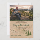 Rustikaler Abschluss Einladung (Vorderseite)