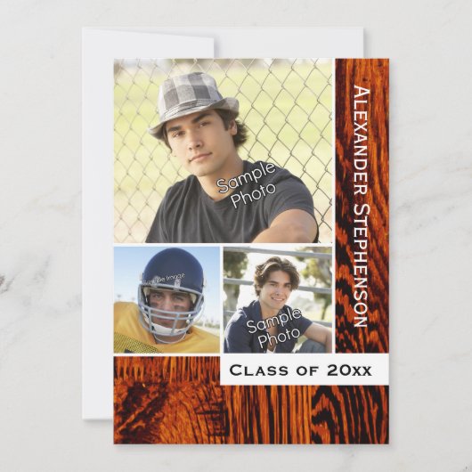 Rustikaler Abschluss Einladung (Vorderseite)