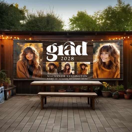 Rustikaler Abschluss FotoCollage Banner