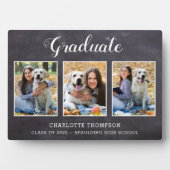 Rustikaler Abschluss FotoCollage Keepake Fotoplatte (Vorderseite)