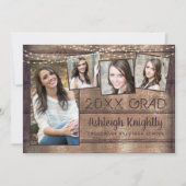 Rustikaler Abschluss-Fotomaterial Collage Wood Str Ankündigung (Vorderseite)