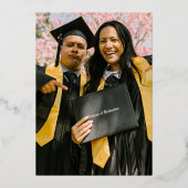 Rustikaler Abschluss für doppeltes Foto Folieneinladung (Rückseite)