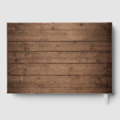 Rustikaler Abschluss für Spitzenlichter aus Holz Gästebuch (Rückseite)