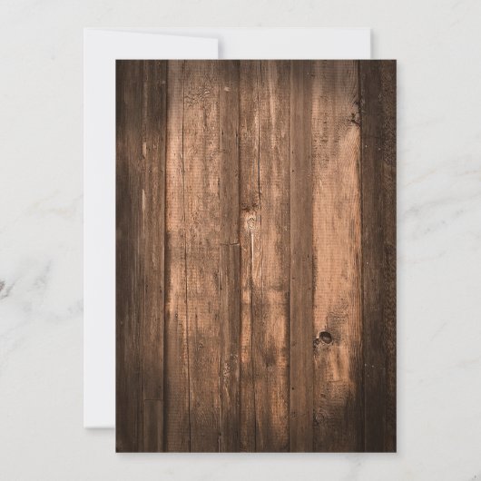 Rustikaler Abschluss GRILLEN Einladung (Rückseite)