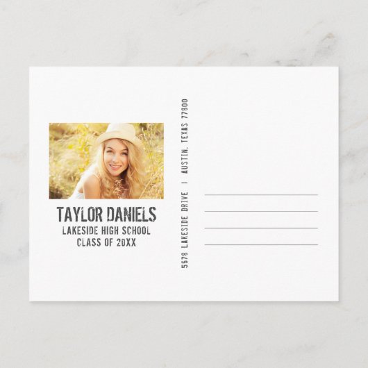 Rustikaler Abschluss GRILLEN Einladung | Editierba (Rückseite)