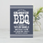 Rustikaler Abschluss GRILLEN Einladung | Editierba (Stehend Vorderseite)