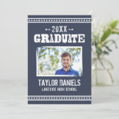 Rustikaler Abschluss GRILLEN Einladung | Editierba (Stehend Vorderseite)