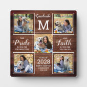 Rustikaler Abschluss Keepake FotoCollage Fotoplatte (Vorderseite)