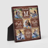 Rustikaler Abschluss Keepake FotoCollage Fotoplatte (Vorderseite)