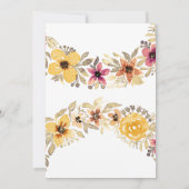 Rustikaler Abschluss mit Blumendach Einladung (Rückseite)