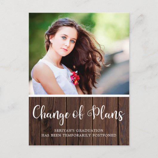 Rustikaler Abschluss Postkarte (Vorderseite)