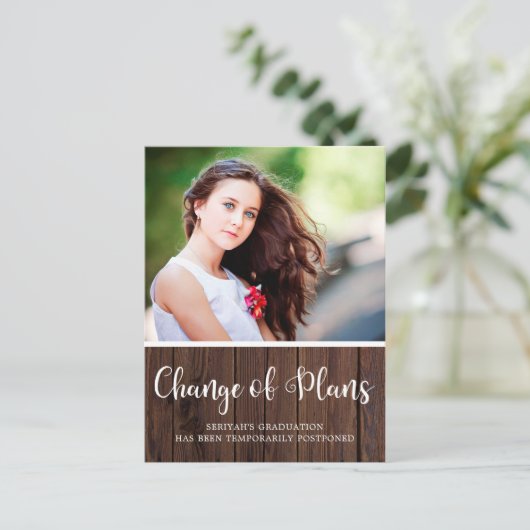 Rustikaler Abschluss Postkarte (Stehend Vorderseite)