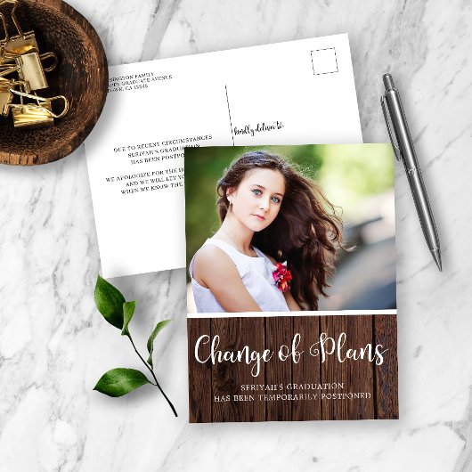 Rustikaler Abschluss Postkarte