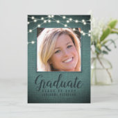 Rustikaler Abschluss String Lights Aquamarines Fot Ankündigung (Stehend Vorderseite)