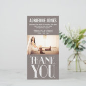 Rustikaler Abschluss Vielen Dank Foto Dankeskarte (Stehend Vorderseite)