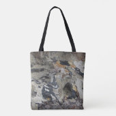 Rustikaler Abstrakter Driftwood Foto Beach Tasche (Rückseite)