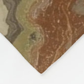 Rustikaler abstrakter Oliven-Grün-Bernstein-Druck Fleecedecke (Ecke)