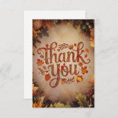 Rustikaler Acorn Herbst Dankeskarte (Vorne/Hinten)