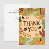 Rustikaler Acorn Herbst Dankeskarte (Vorne/Hinten)