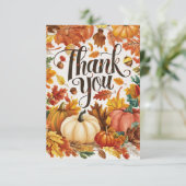 Rustikaler Acorn Herbst Dankeskarte (Stehend Vorderseite)