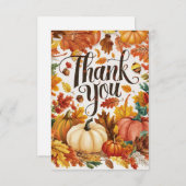 Rustikaler Acorn Herbst Dankeskarte (Vorne/Hinten)