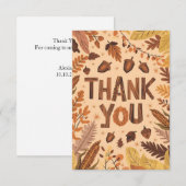 Rustikaler Acorn Herbst Dankeskarte (Vorne/Hinten)