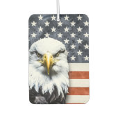 Rustikaler Adler auf amerikanischer Flagge Autolufterfrischer (Vorderseite)