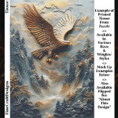 Rustikaler Adlerstab EH5R Seidenpapier