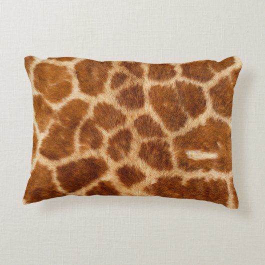 rustikaler afrikanischer Modesafari-Tier-Giraffenp Zierkissen (Rückseite)