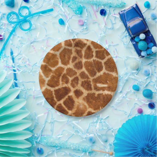 rustikaler afrikanischer Modesafari-Tiergiraffe Pappteller (Party)