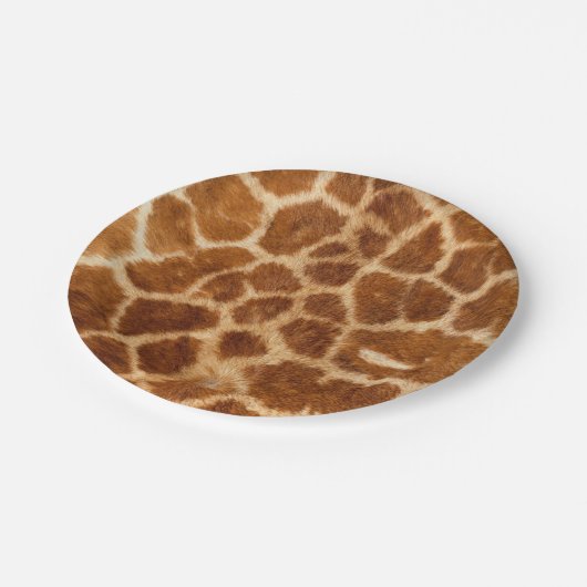 rustikaler afrikanischer Modesafari-Tiergiraffe Pappteller (Schrägansicht)