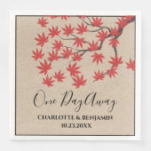 Rustikaler Ahornbaum Herbst Probe Serviette (Vorderseite)