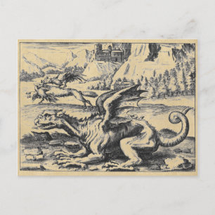 Rustikaler Alchemy Dragon Postkarte