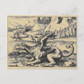 Rustikaler Alchemy Dragon Postkarte (Vorderseite)