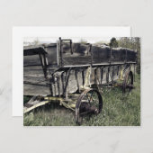 Rustikaler alter antiker Landwagen Postkarte (Vorne/Hinten)