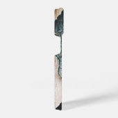 Rustikaler, alter, blauer Individuelle Name iPhone Hülle (Rechte Seite)